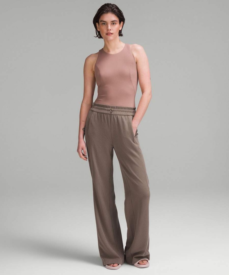 Body Lululemon High-Neck Tight-Fit Shelf Bodysuit Mujer Rosas Chile | 054KQCINW