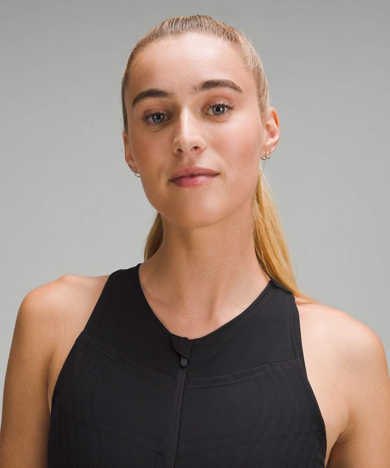 Body Lululemon SenseKnit Correr One-Piece Mujer Negras Chile | 406MVTIUS