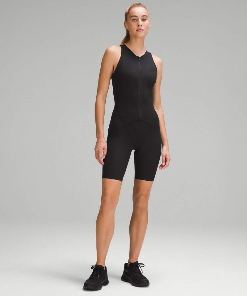 Body Lululemon SenseKnit Correr One-Piece Mujer Negras Chile | 406MVTIUS