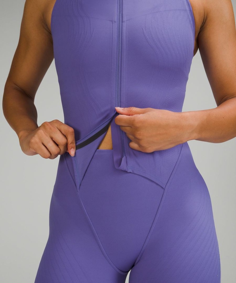 Body Lululemon SenseKnit Correr One-Piece Mujer Indigo Chile | 637WLHBEI