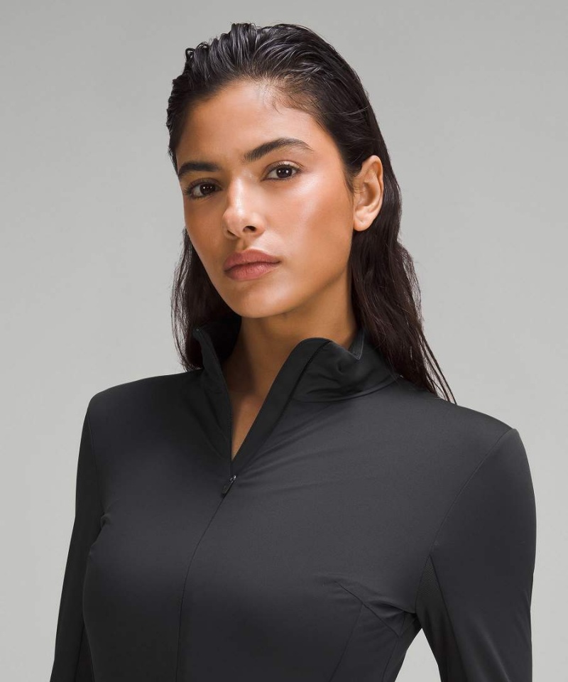 Body Lululemon Tight-Fit Forro Long-Sleeve Onesie Mujer Negras Chile | 582CEXGMU