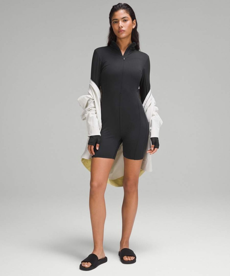 Body Lululemon Tight-Fit Forro Long-Sleeve Onesie Mujer Negras Chile | 582CEXGMU