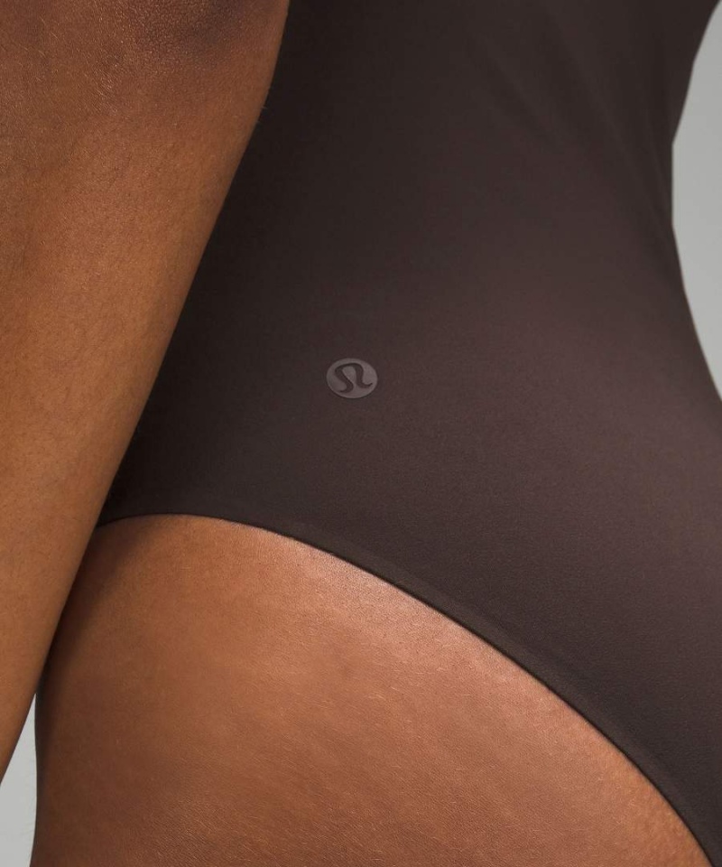 Body Lululemon Wundermost Ultra-Soft Nulu High-Neck Sin Manga Mujer Chocolate Chile | 463CEFDKU