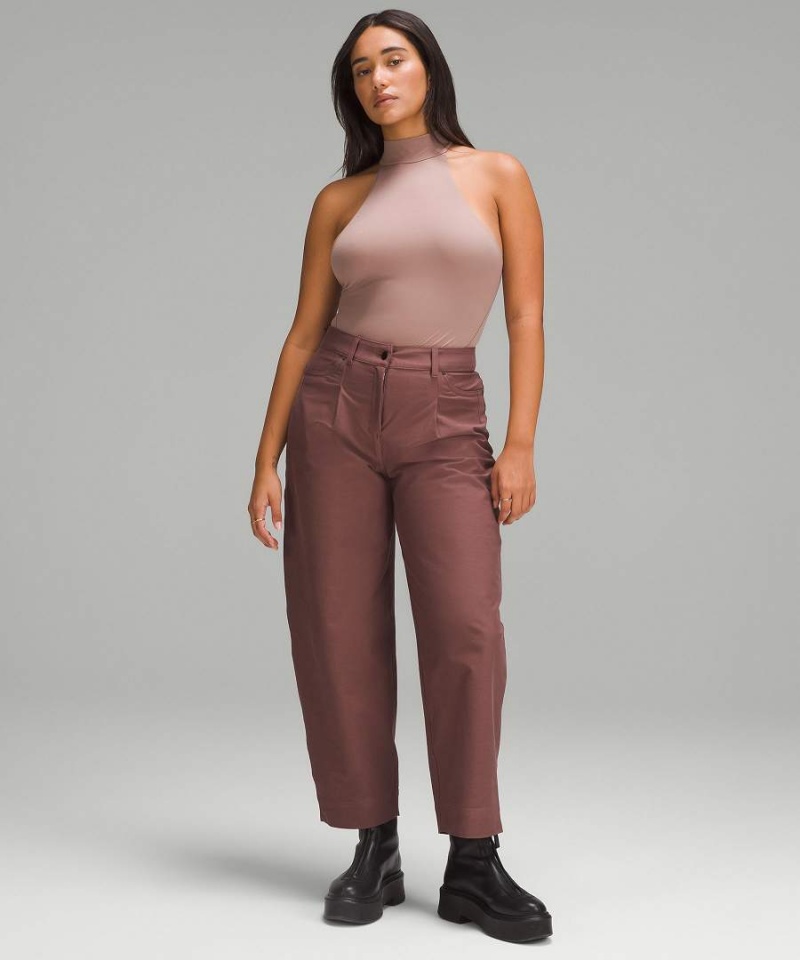 Body Lululemon Wundermost Ultra-Soft Nulu Mockneck Sin Manga Mujer Rosas Chile | 429XNEIMB