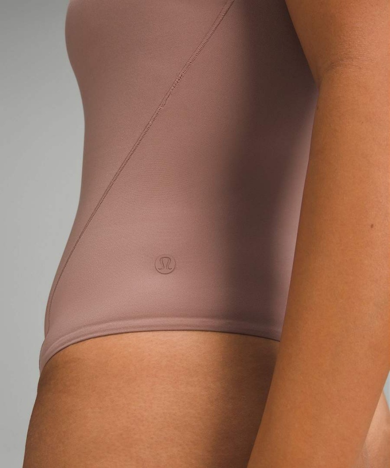 Body Lululemon Wundermost Ultra-Soft Nulu Mockneck Sin Manga Mujer Rosas Chile | 429XNEIMB