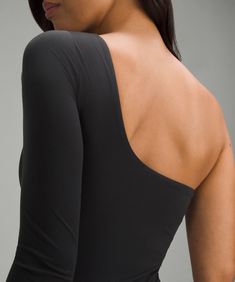 Body Lululemon Wundermost Ultra-Soft Nulu Long-Sleeve One-Shoulder Mujer Negras Chile | 287LWOBCU