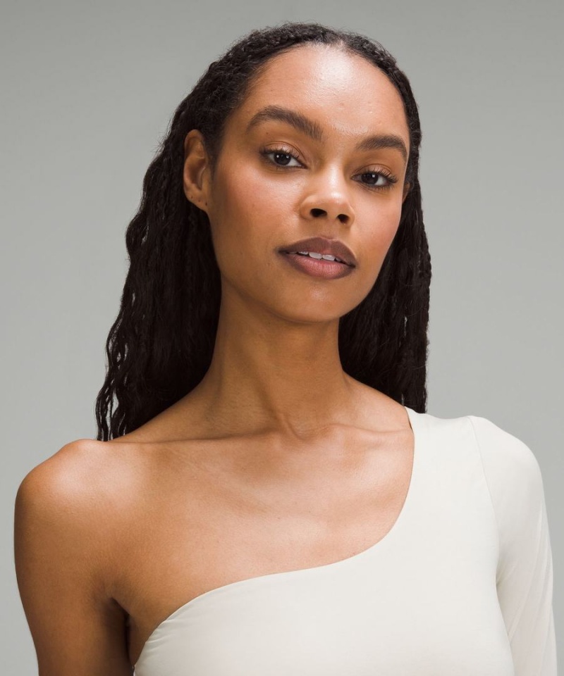 Body Lululemon Wundermost Ultra-Soft Nulu Long-Sleeve One-Shoulder Mujer Marrones Chile | 713FGVCEB
