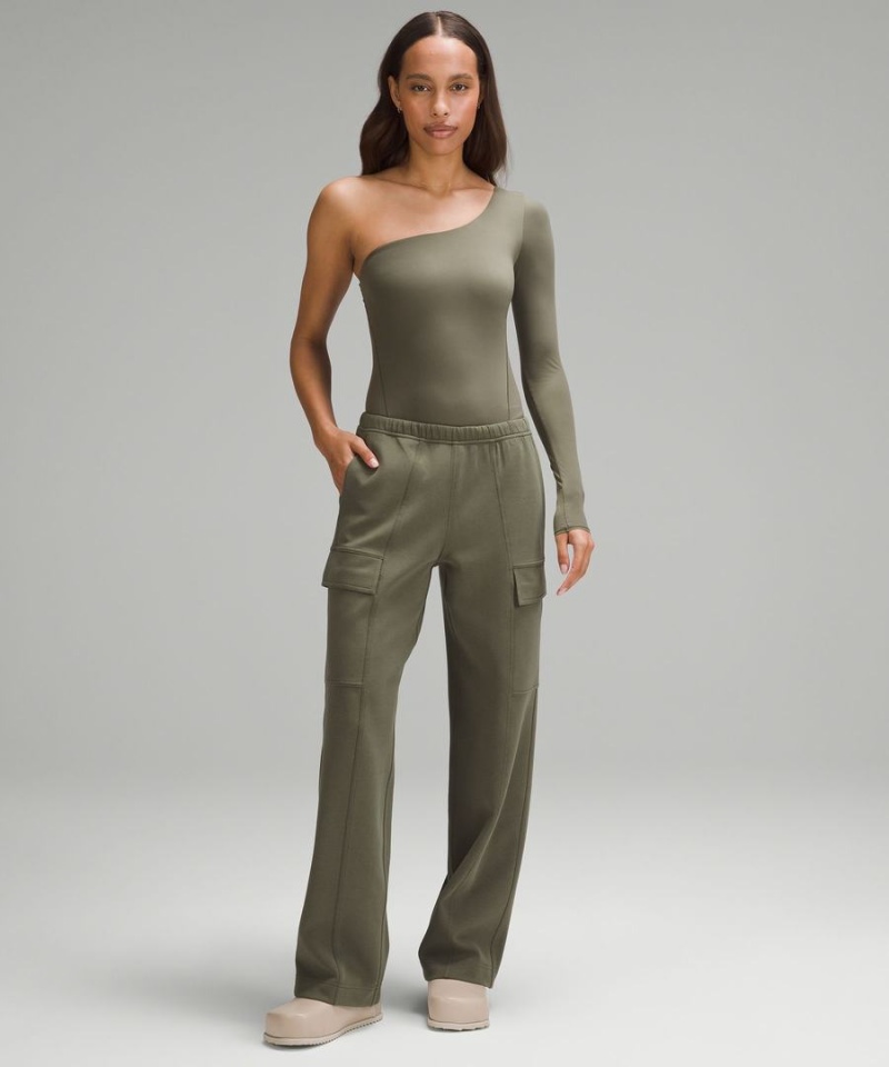 Body Lululemon Wundermost Ultra-Soft Nulu Long-Sleeve One-Shoulder Mujer Verde Chile | 704TGZWVB