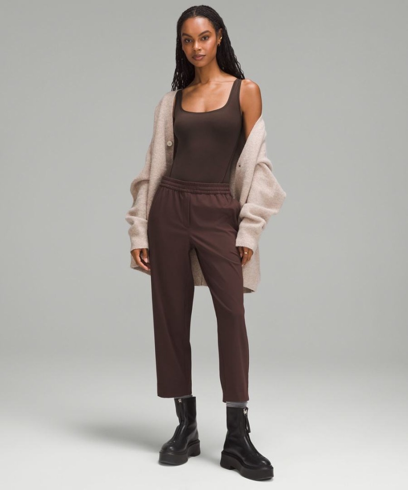 Body Lululemon Wundermost Ultra-Soft Nulu Square-Neck Sin Manga Mujer Chocolate Chile | 245JOBPHC