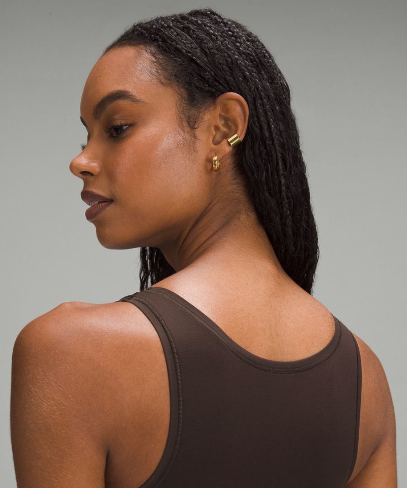 Body Lululemon Wundermost Ultra-Soft Nulu Square-Neck Sin Manga Mujer Chocolate Chile | 245JOBPHC