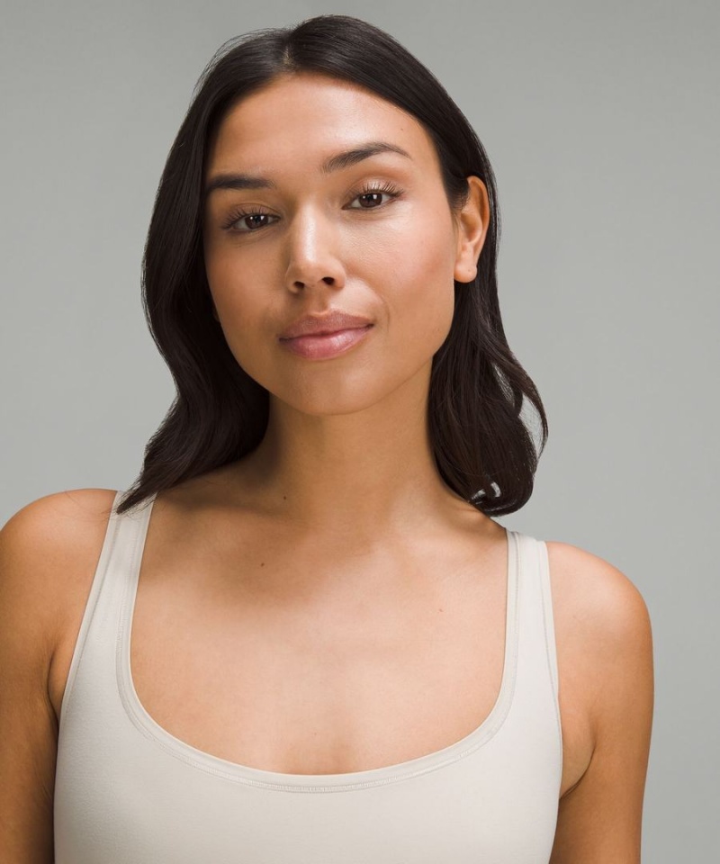 Body Lululemon Wundermost Ultra-Soft Nulu Square-Neck Sin Manga Mujer Marrones Chile | 259ZGFMDJ