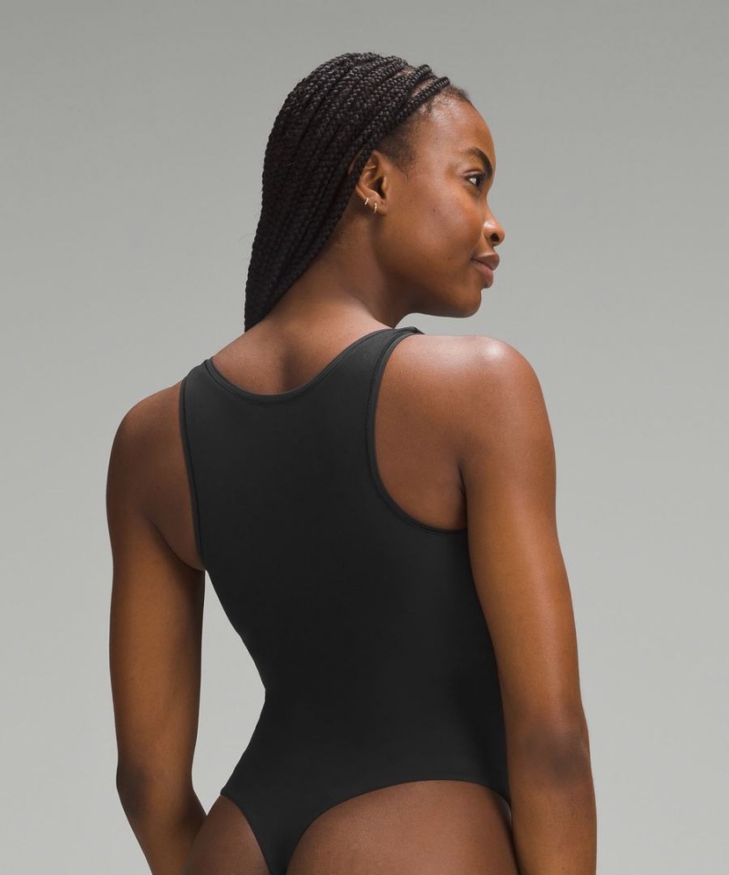 Body Lululemon Wundermost Ultra-Soft Nulu Square-Neck Sin Manga Mujer Negras Chile | 473EUVNZD