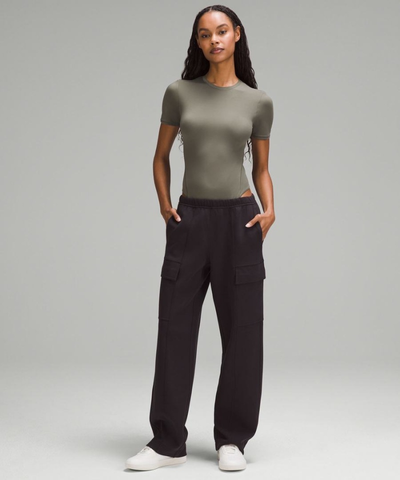 Body Lululemon Wundermost Ultra-Soft Nulu Corta-Sleeve Crew Tanga Mujer Verde Chile | 854JYNMXT