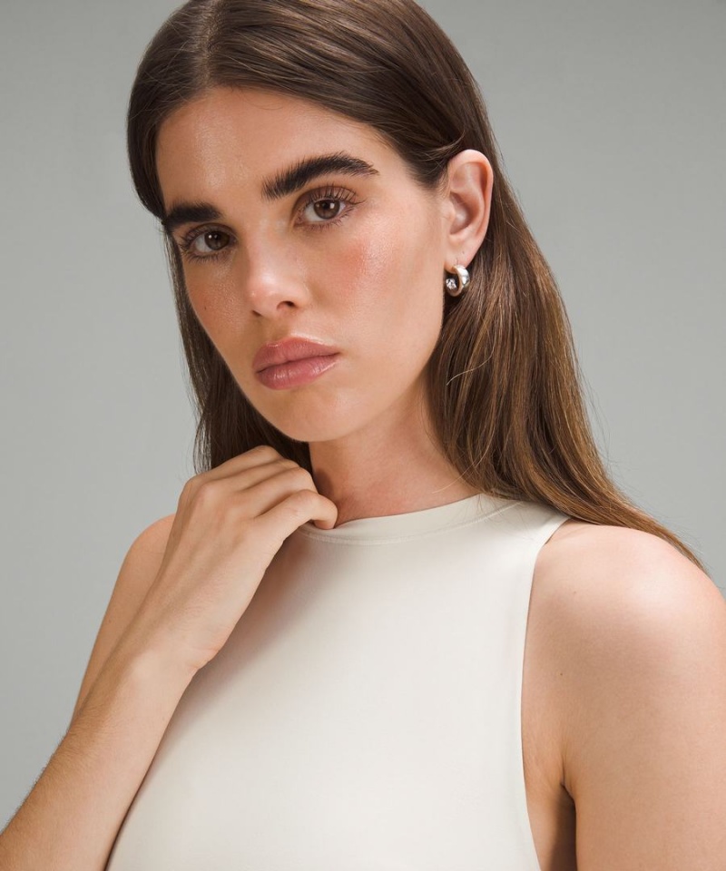Body Lululemon Wundermost Ultra-Soft Nulu High-Neck Sin Manga Mujer Beige Chile | 321ZQAUWX
