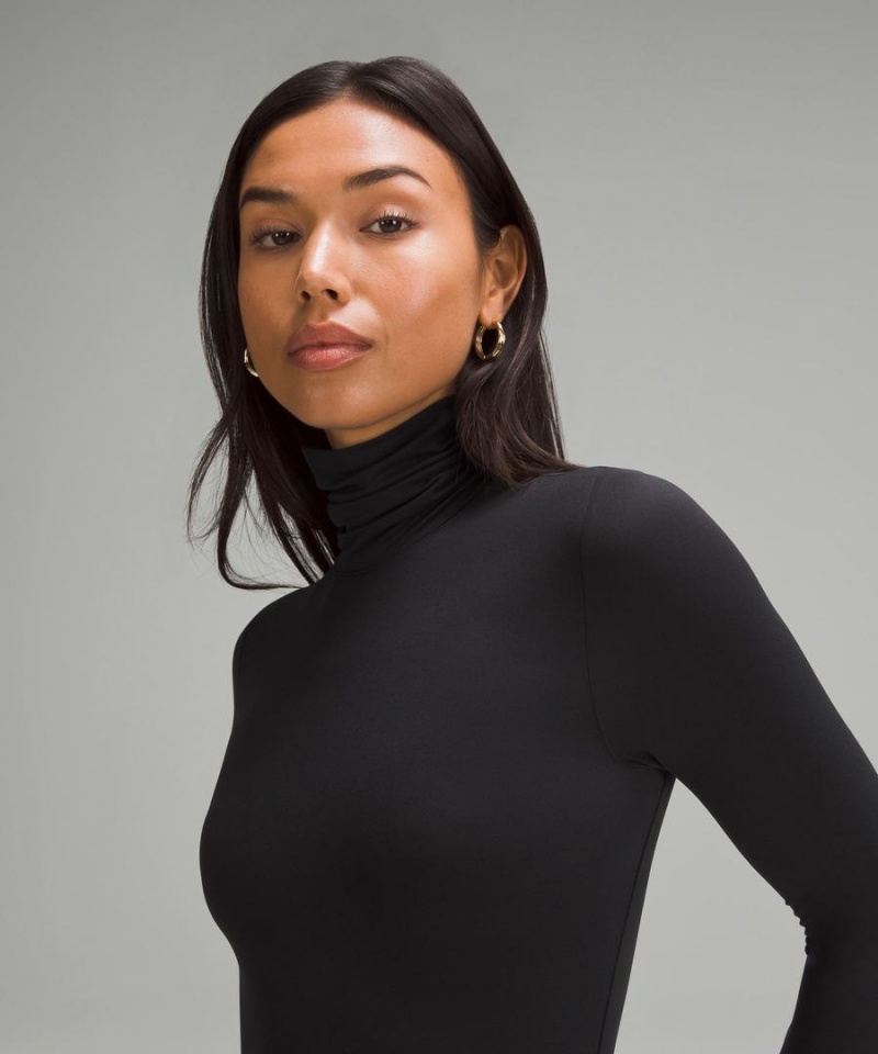 Body Lululemon Wundermost Ultra-Soft Nulu Turtleneck Mujer Negras Chile | 953OBUFAN