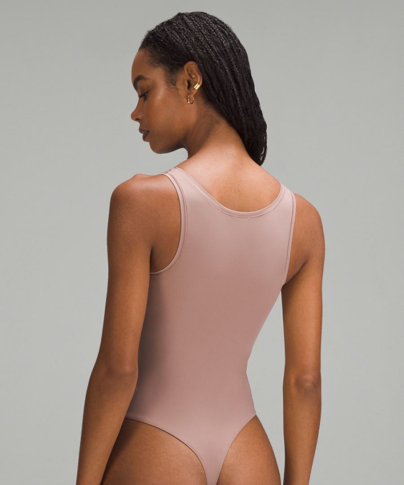 Body Lululemon Wundermost Ultra-Soft Nulu Square-Neck Sin Manga Mujer Rosas Chile | 092OPDVJK