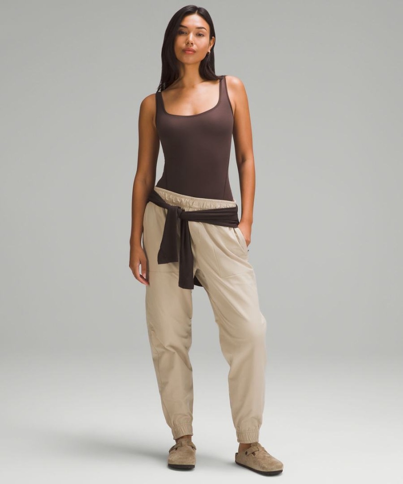 Body Lululemon Wundermost Ultra-Soft Nulu Square-Neck Sin Manga Mujer Chocolate Chile | 146LRSGOA