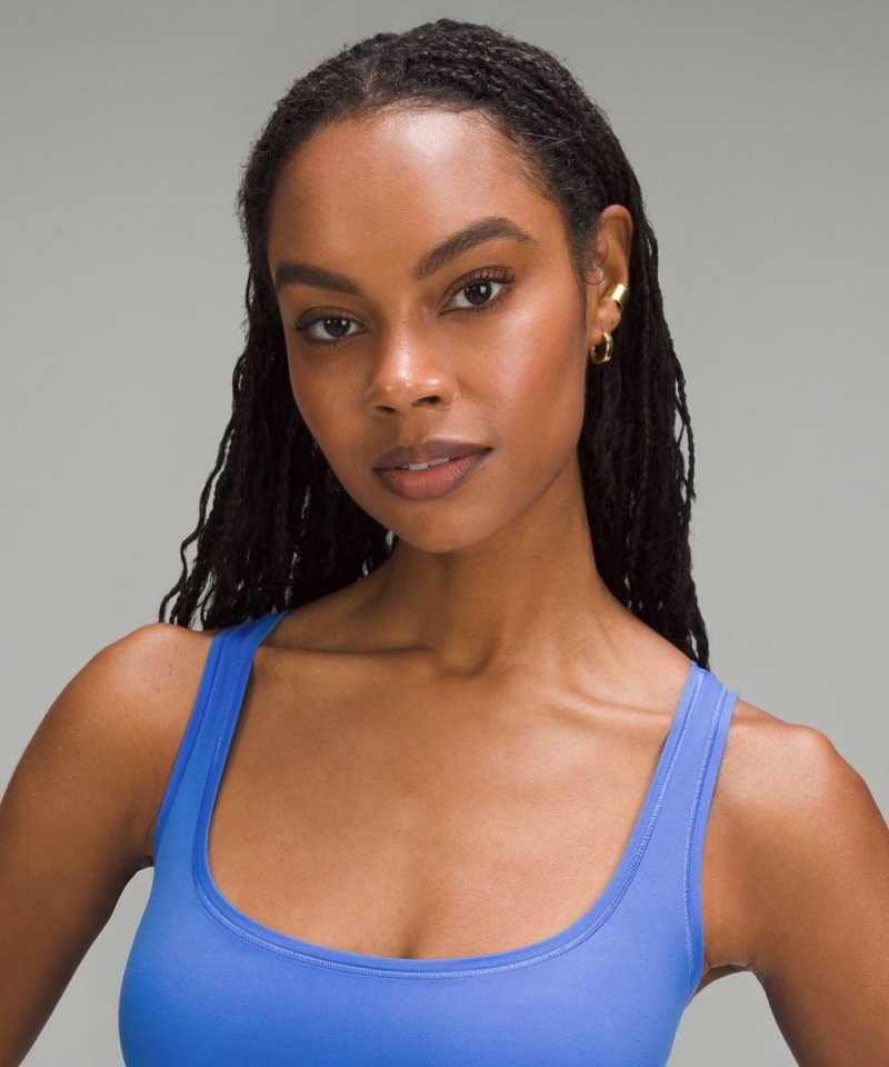 Body Lululemon Wundermost Ultra-Soft Nulu Square-Neck Sin Manga Mujer Azules Chile | 102AFTDIX