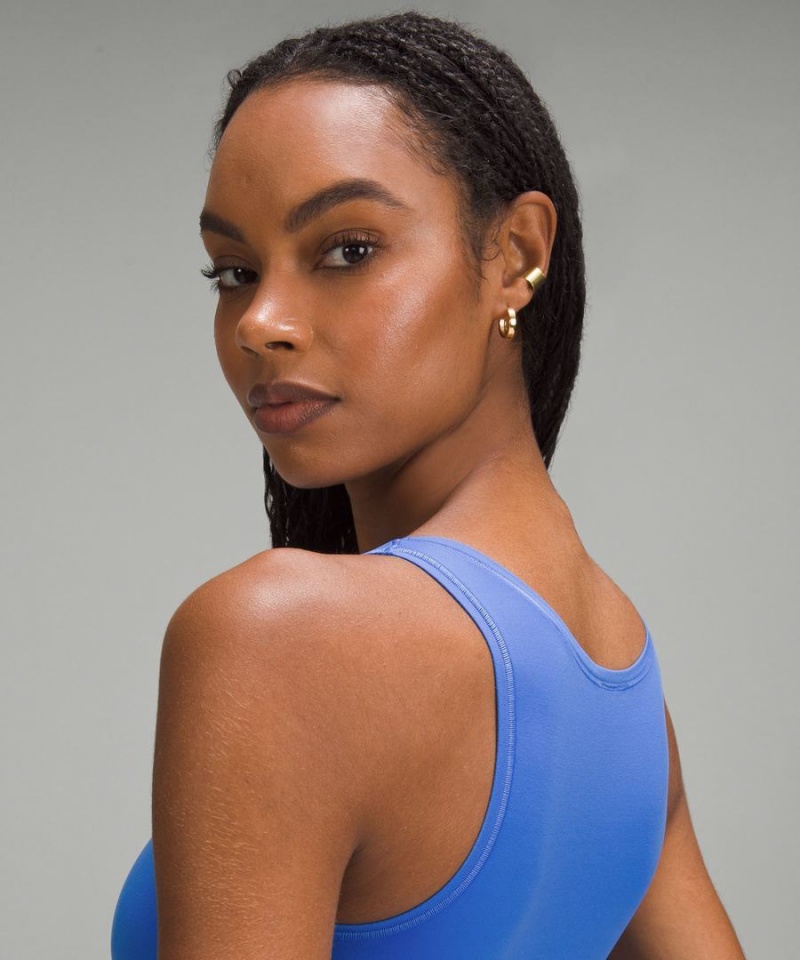 Body Lululemon Wundermost Ultra-Soft Nulu Square-Neck Sin Manga Mujer Azules Chile | 102AFTDIX