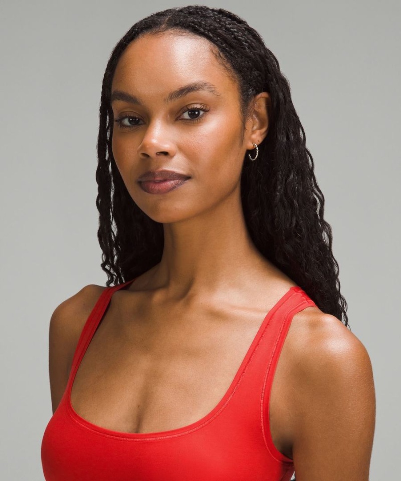 Body Lululemon Wundermost Ultra-Soft Nulu Square-Neck Sin Manga Mujer Rojas Chile | 649NJMOZS