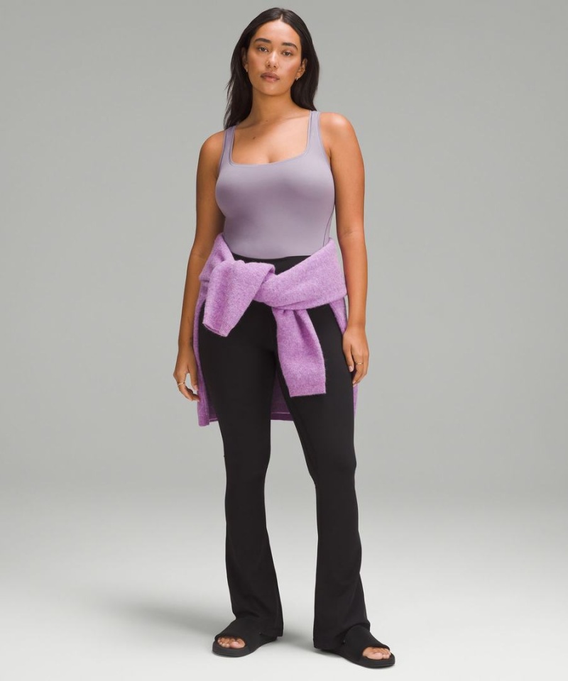 Body Lululemon Wundermost Ultra-Soft Nulu Square-Neck Sin Manga Mujer Moradas Gris Chile | 937ZQPRTD