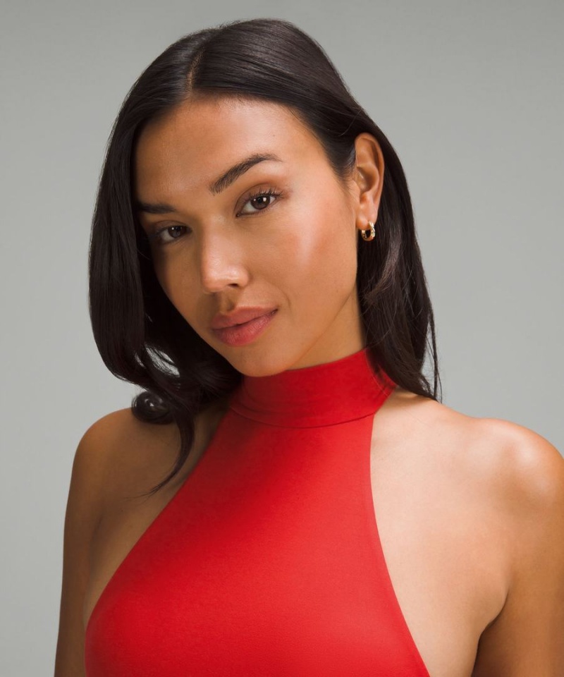 Body Lululemon Wundermost Ultra-Soft Nulu Mockneck Sin Manga Mujer Rojas Chile | 290ZMBNGY
