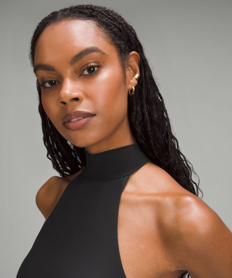 Body Lululemon Wundermost Ultra-Soft Nulu Mockneck Sin Manga Mujer Negras Chile | 351HVQDYW