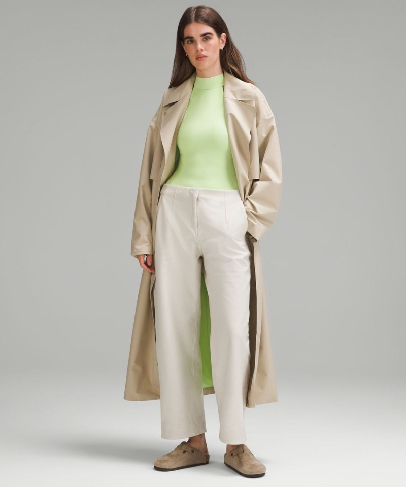 Body Lululemon Wundermost Ultra-Soft Nulu Mockneck Sin Manga Mujer Verde Chile | 458CHILYN