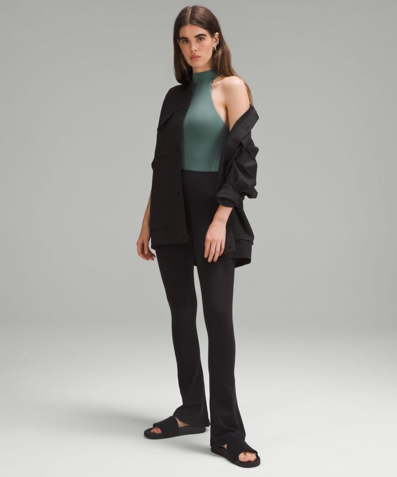 Body Lululemon Wundermost Ultra-Soft Nulu Mockneck Sin Manga Mujer Verde Oscuro Chile | 381OZBXKN