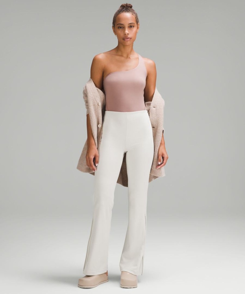 Body Lululemon Wundermost Ultra-Soft Nulu Asymmetrical Mujer Rosas Chile | 697EOYVID