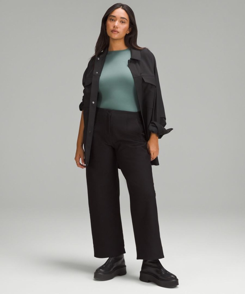 Body Lululemon Wundermost Ultra-Soft Nulu High-Neck Sin Manga Mujer Verde Oscuro Chile | 295FQRTDE