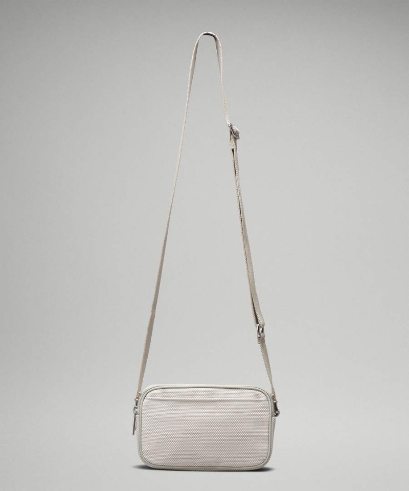 Bolsas Hombro Lululemon Camera 2L Lona Mujer Beige Blancas Beige Chile | 135LJKUOF