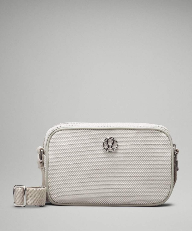 Bolsas Hombro Lululemon Camera 2L Lona Mujer Beige Blancas Beige Chile | 135LJKUOF