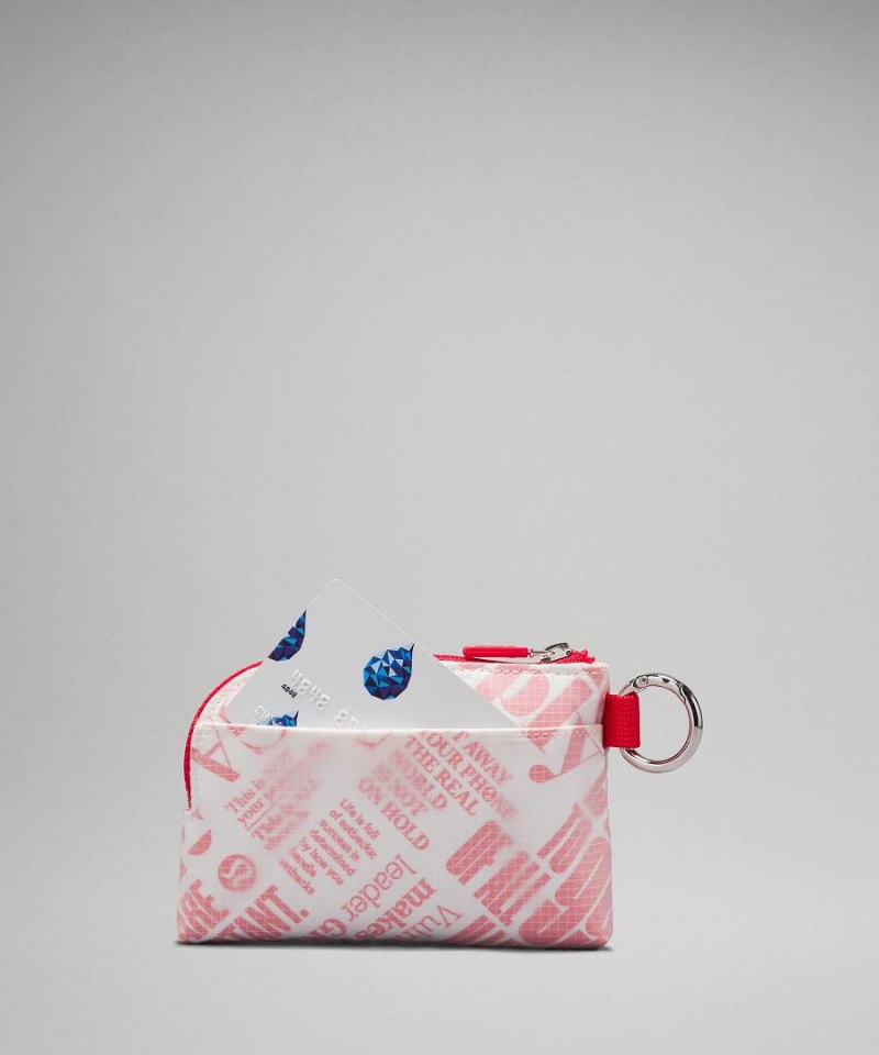 Bolso Pequeño Lululemon Clippable Manifesto Print Card Mujer Blancas Rojas Chile | 193KXLSZJ