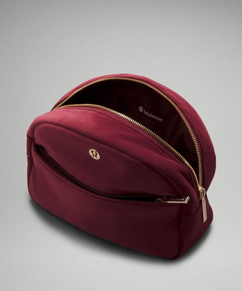 Bolso Pequeño Lululemon Go Getter 2L Velour Mujer Burdeos Doradas Chile | 935CYNMGJ