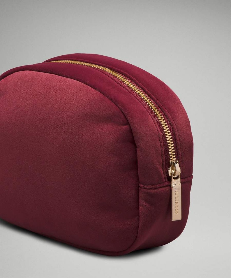 Bolso Pequeño Lululemon Go Getter Mini Velour Mujer Burdeos Doradas Chile | 847FTRIXO