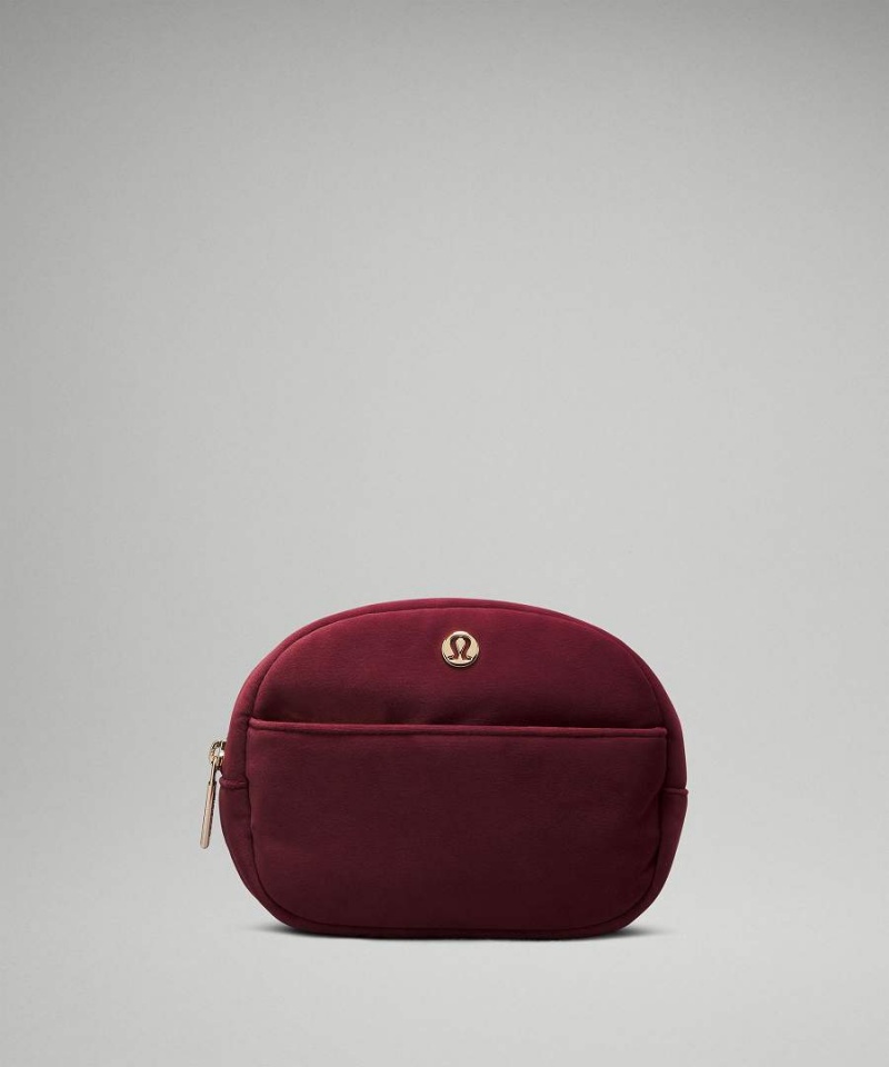Bolso Pequeño Lululemon Go Getter Mini Velour Mujer Burdeos Doradas Chile | 847FTRIXO