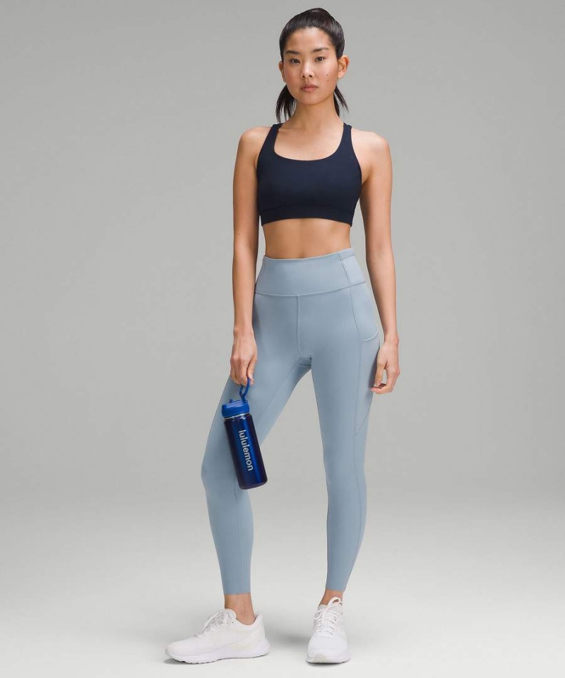 Botellas de Agua Lululemon Back to Life Deporte Bottle 18oz Straw Lid Mujer Azules Chile | 598UANVIT