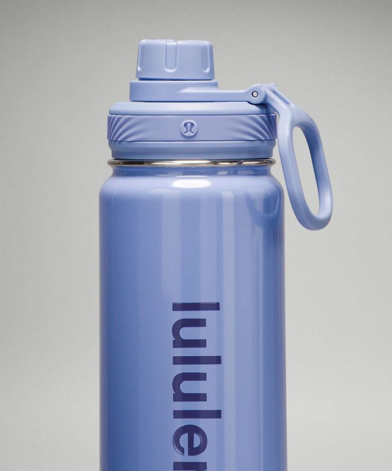 Botellas de Agua Lululemon Back to Life Deporte Bottle 24oz Shine Mujer Azules Beige Chile | 527AHJNUF
