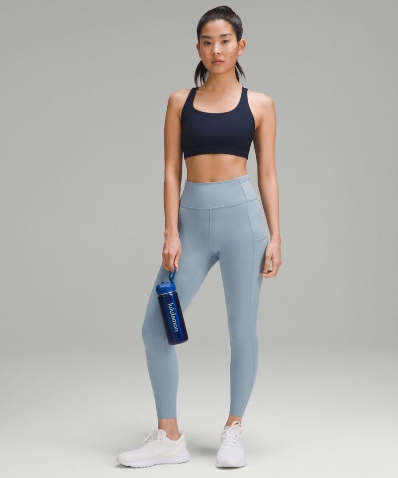 Botellas de Agua Lululemon Back to Life Deporte Bottle 18oz Straw Lid Hombre Azules Chile | 521EAFOQN