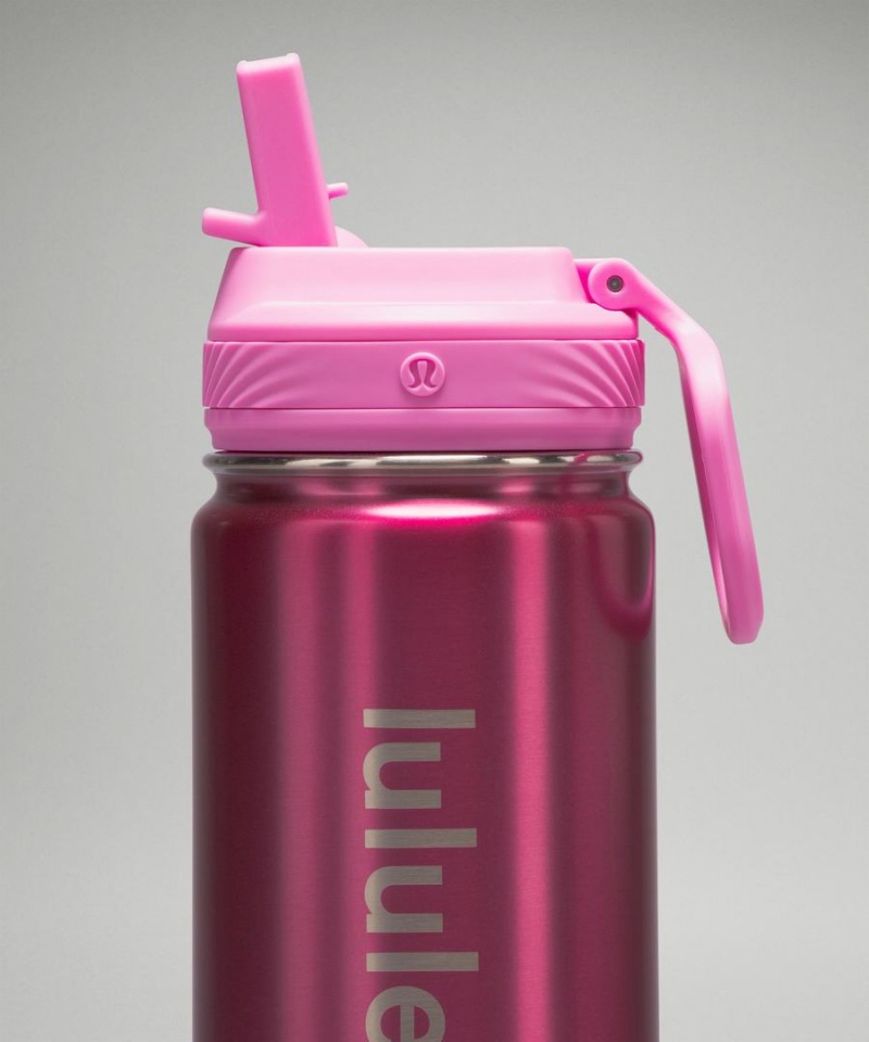 Botellas de Agua Lululemon Back to Life Deporte Bottle 18oz Straw Lid Mujer Moradas Chile | 432SYFDHX