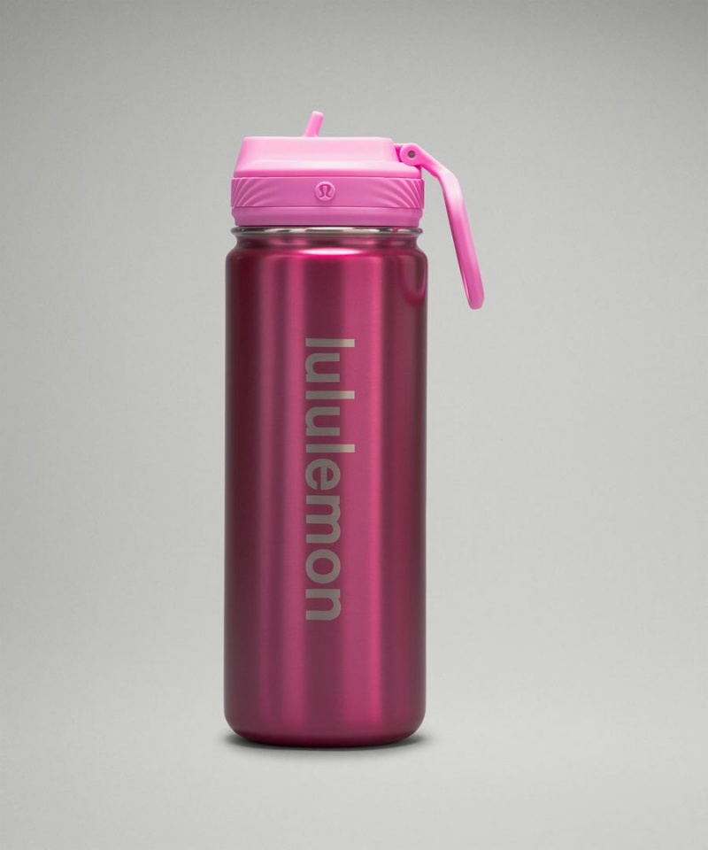 Botellas de Agua Lululemon Back to Life Deporte Bottle 18oz Straw Lid Mujer Moradas Chile | 432SYFDHX