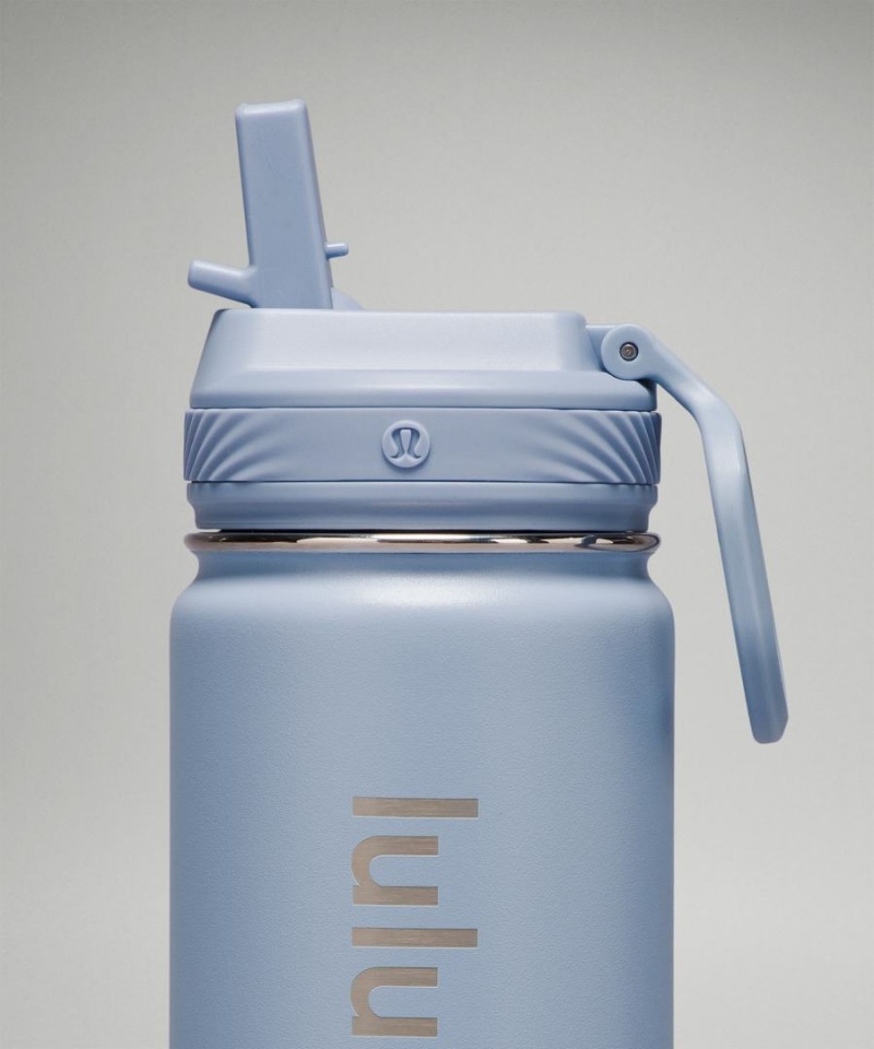 Botellas de Agua Lululemon Back to Life Deporte Bottle 18oz Straw Lid Mujer Azules Beige Chile | 934JUZFOI