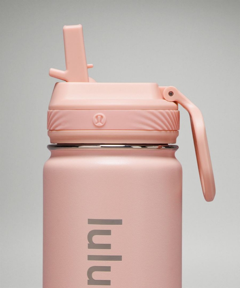 Botellas de Agua Lululemon Back to Life Deporte Bottle 18oz Straw Lid Mujer Rosas Blancas Chile | 035AWGTLJ