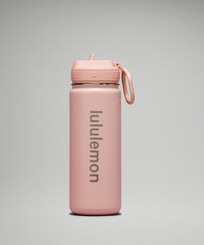 Botellas de Agua Lululemon Back to Life Deporte Bottle 18oz Straw Lid Mujer Rosas Blancas Chile | 035AWGTLJ