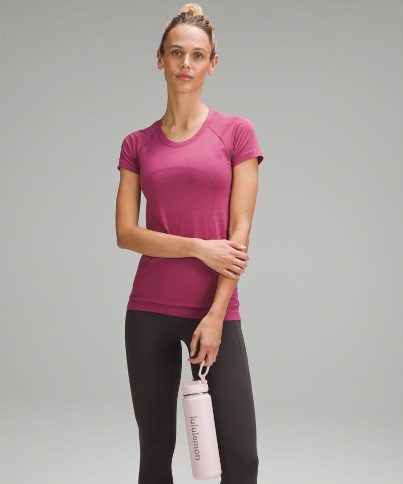 Botellas de Agua Lululemon Back to Life Deporte Bottle 24oz Straw Lid Mujer Rosas Chile | 731RCBQVG