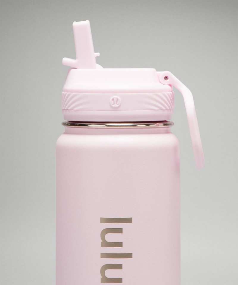 Botellas de Agua Lululemon Back to Life Deporte Bottle 24oz Straw Lid Mujer Rosas Chile | 731RCBQVG