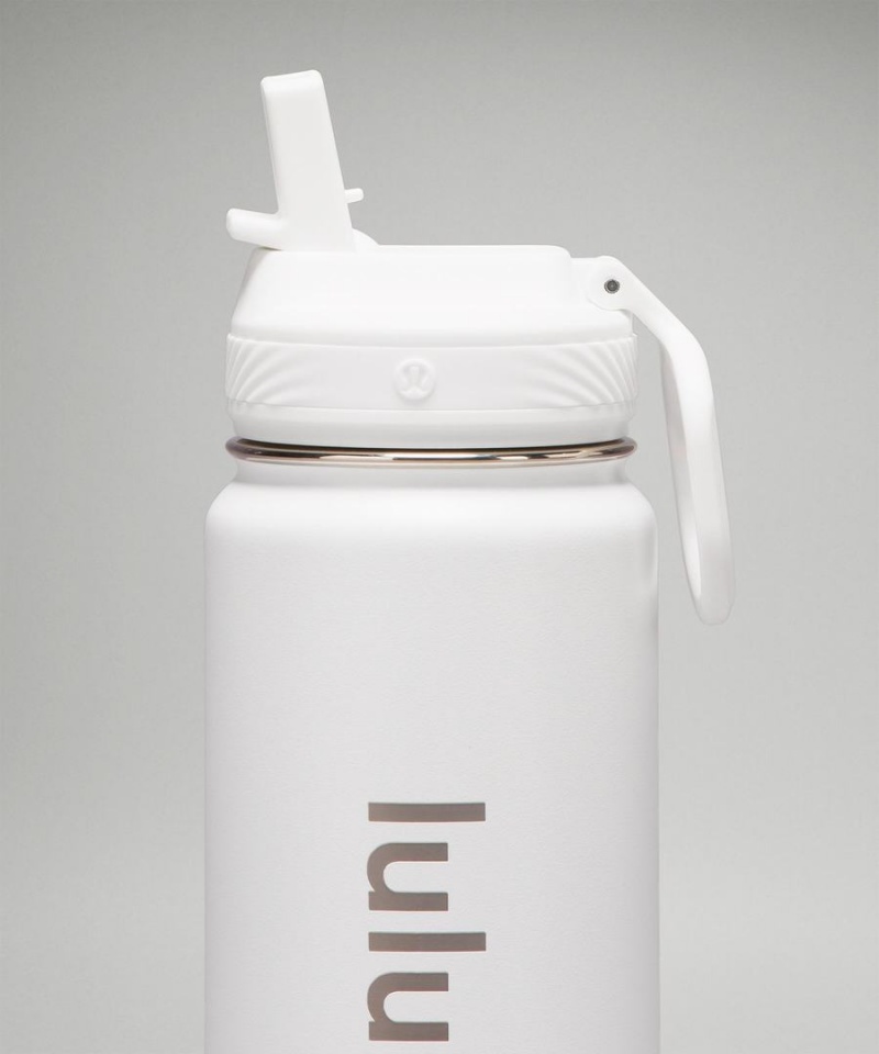 Botellas de Agua Lululemon Back to Life Deporte Bottle 24oz Straw Lid Mujer Blancas Chile | 709CUGTWR