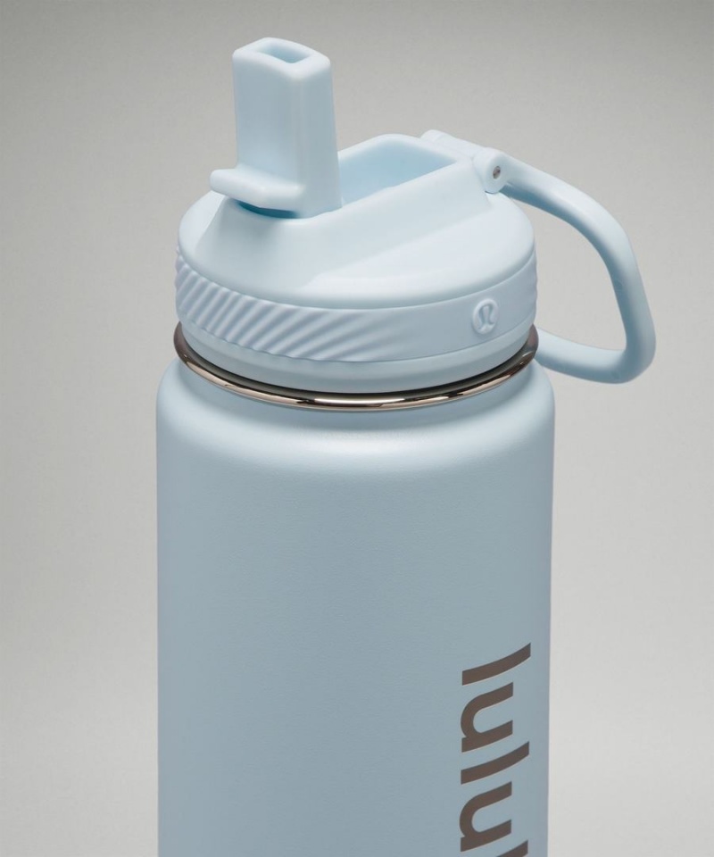 Botellas de Agua Lululemon Back to Life Deporte Bottle 24oz Straw Lid Mujer Azules Chile | 985HNBFVT