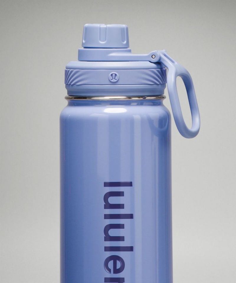 Botellas de Agua Lululemon Back to Life Deporte Bottle 24oz Shine Hombre Azules Beige Chile | 406ZPULWY
